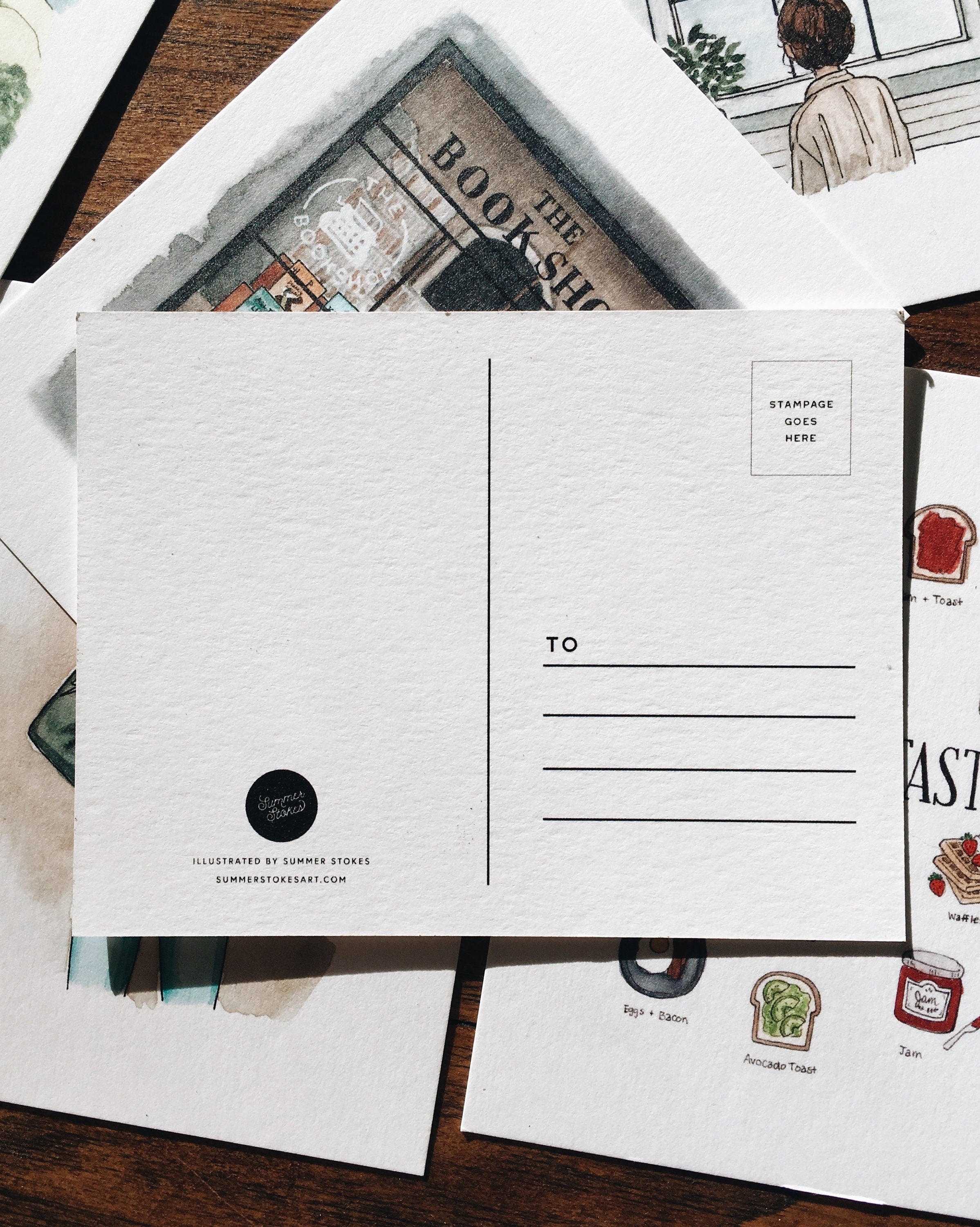 Illustrated Postcard Variety Set | Set of 6 Mix & Match | Watercolor Postcards | Mini Art Prints | Illustrated Stationary