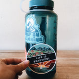 Life Is Beautiful Weatherproof, Durable Outdoor Sticker | Waterproof | Illustrated Vinyl Decal | Bumper Sticker | Waterbottle Sticker