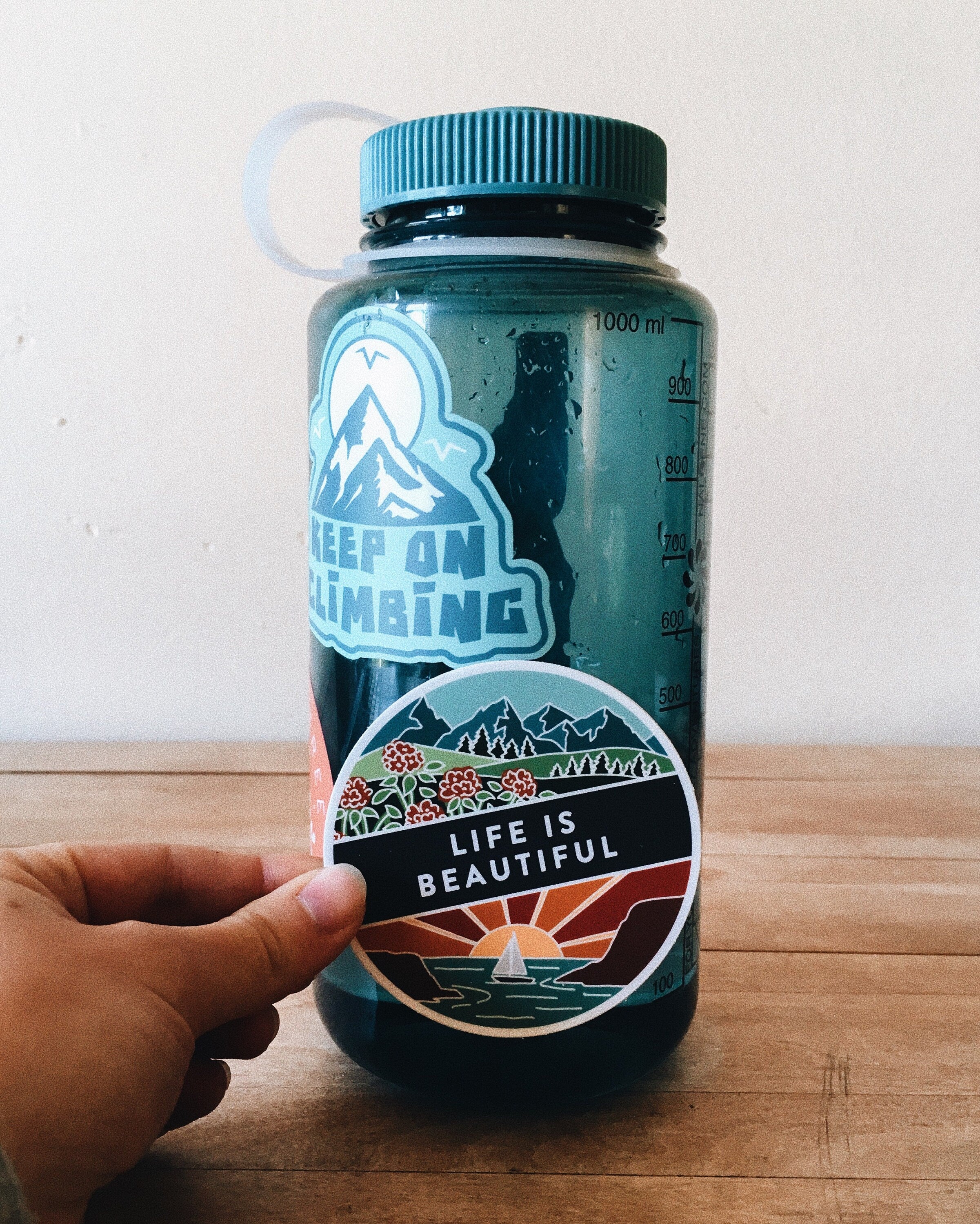 Life Is Beautiful Weatherproof, Durable Outdoor Sticker | Waterproof | Illustrated Vinyl Decal | Bumper Sticker | Waterbottle Sticker