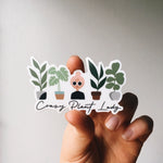Crazy Plant Lady Weatherproof, Durable Sticker | Waterproof | Plant Lover | Monstera | Vinyl Decal | Water Bottle Sticker | Phone decal