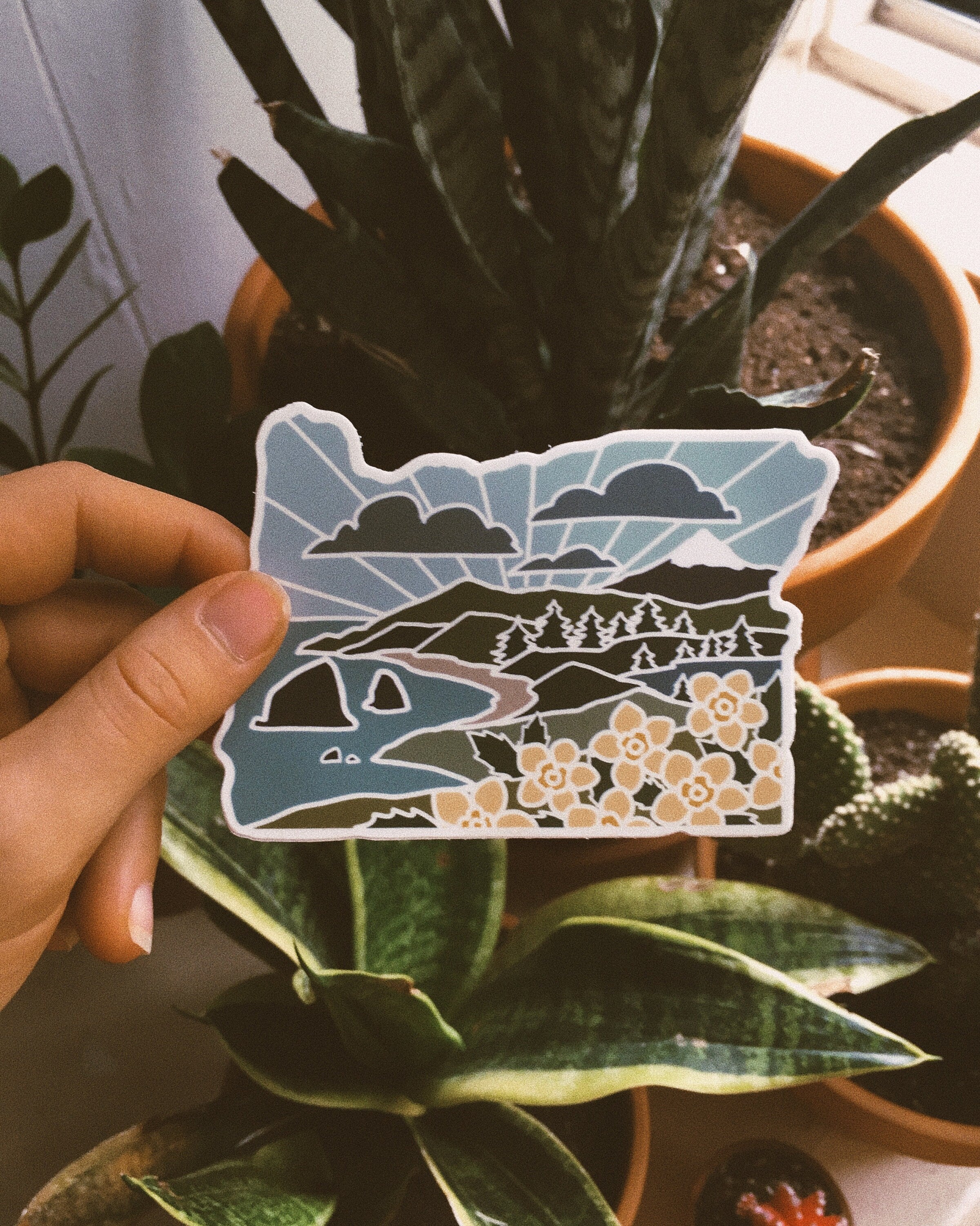 Oregon Weatherproof Durable Sticker | High Quality State Sticker | Vinyl Decal | PNW Water Bottle Sticker | Bumper Sticker | 4"
