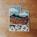 Utah Durable Sticker | High Quality Bumper Sticker | United States Vinyl Decal | Weatherproof Sticker | Water Bottle Sticker | 4"