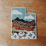 Utah Durable Sticker | High Quality Bumper Sticker | United States Vinyl Decal | Weatherproof Sticker | Water Bottle Sticker | 4"