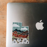 Utah Durable Sticker | High Quality Bumper Sticker | United States Vinyl Decal | Weatherproof Sticker | Water Bottle Sticker | 4"