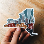 New York Durable Sticker | High Quality Bumper Sticker | United States Vinyl Decal | Weatherproof Sticker | Water Bottle Sticker | 4"