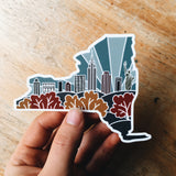 New York Durable Sticker | High Quality Bumper Sticker | United States Vinyl Decal | Weatherproof Sticker | Water Bottle Sticker | 4"