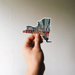 New York Durable Sticker | High Quality Bumper Sticker | United States Vinyl Decal | Weatherproof Sticker | Water Bottle Sticker | 4"