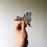 New York Durable Sticker | High Quality Bumper Sticker | United States Vinyl Decal | Weatherproof Sticker | Water Bottle Sticker | 4"