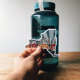 New York Durable Sticker | High Quality Bumper Sticker | United States Vinyl Decal | Weatherproof Sticker | Water Bottle Sticker | 4"