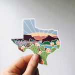 Texas Durable Sticker | High Quality Bumper Sticker | United States Vinyl Decal | Weatherproof State Sticker | Water Bottle Sticker | 4"