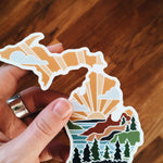 Michigan Weatherproof Sticker | Durable Vinyl Decal | Michigan Outline | State Sticker | Waterbottle Sticker | Bumper Sticker | 4"