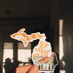 Michigan Weatherproof Sticker | Durable Vinyl Decal | Michigan Outline | State Sticker | Waterbottle Sticker | Bumper Sticker | 4"