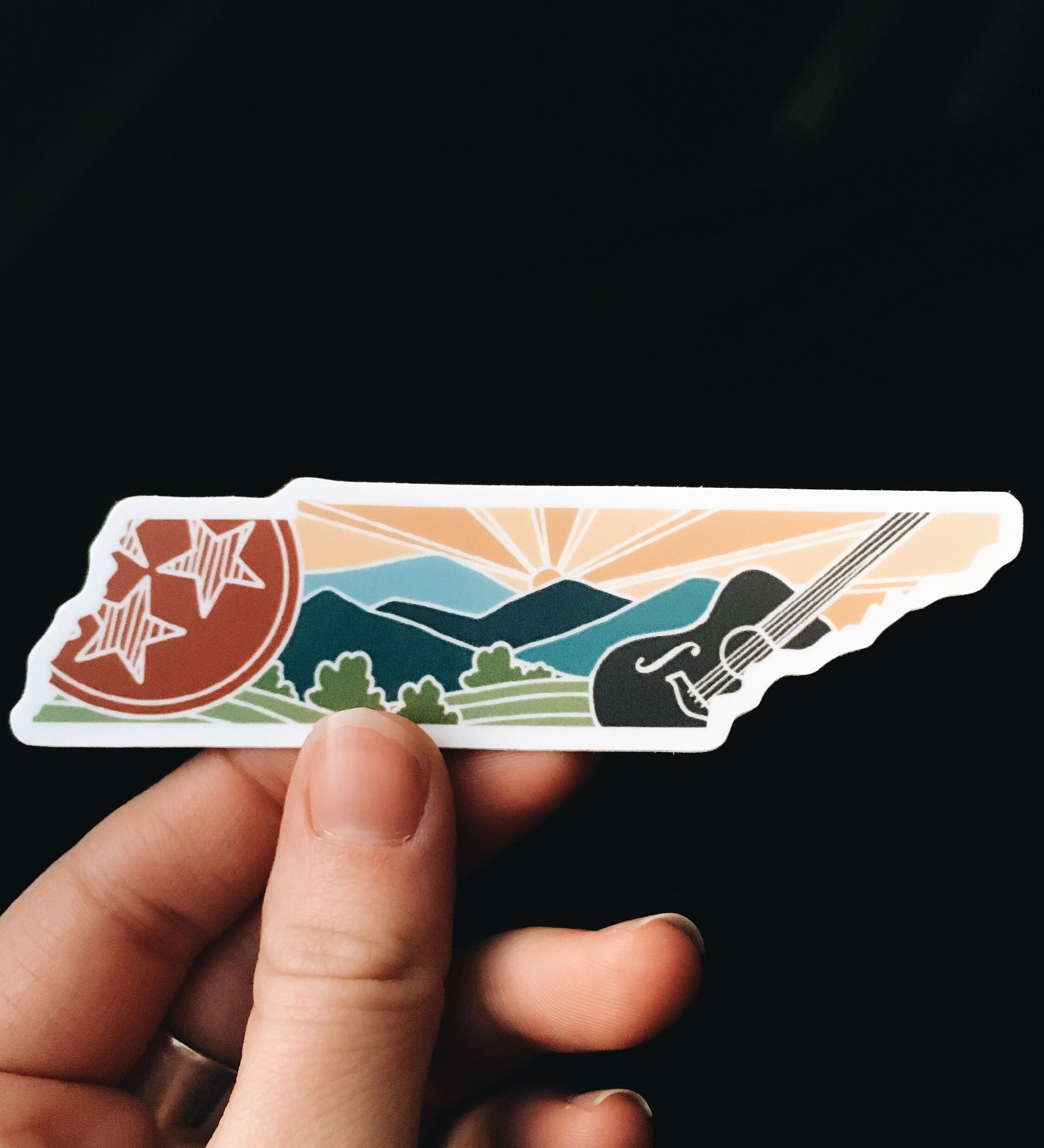 Tennessee Durable Sticker | High Quality Bumper Sticker | United States Vinyl Decal | Weatherproof Sticker | Water Bottle Sticker | 4"
