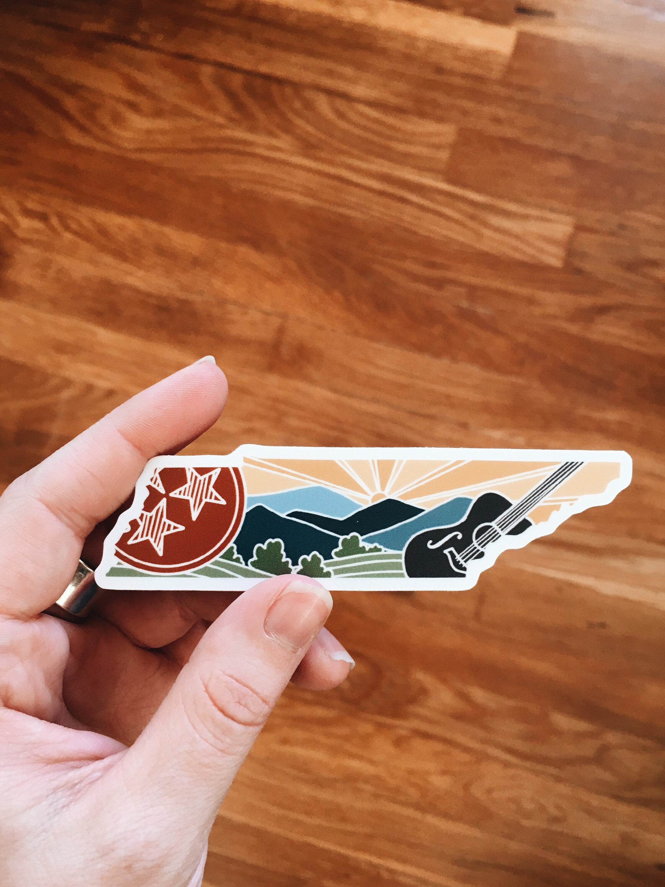 Tennessee Durable Sticker | High Quality Bumper Sticker | United States Vinyl Decal | Weatherproof Sticker | Water Bottle Sticker | 4"