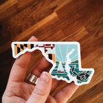 Maryland Durable Sticker | High Quality Bumper Sticker | United States Vinyl Decal | Weatherproof State Sticker | Water Bottle Sticker | 4"