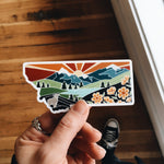 Montana Weatherproof, Durable Sticker | Montana Outline | Illustrated State Sticker | Vinyl Decal | Outdoor Sticker | Bumper Sticker | 4"