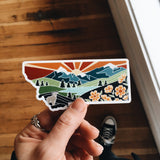 Montana Weatherproof, Durable Sticker | Montana Outline | Illustrated State Sticker | Vinyl Decal | Outdoor Sticker | Bumper Sticker | 4"