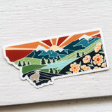Montana Weatherproof, Durable Sticker | Montana Outline | Illustrated State Sticker | Vinyl Decal | Outdoor Sticker | Bumper Sticker | 4"