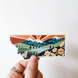 Montana Weatherproof, Durable Sticker | Montana Outline | Illustrated State Sticker | Vinyl Decal | Outdoor Sticker | Bumper Sticker | 4"