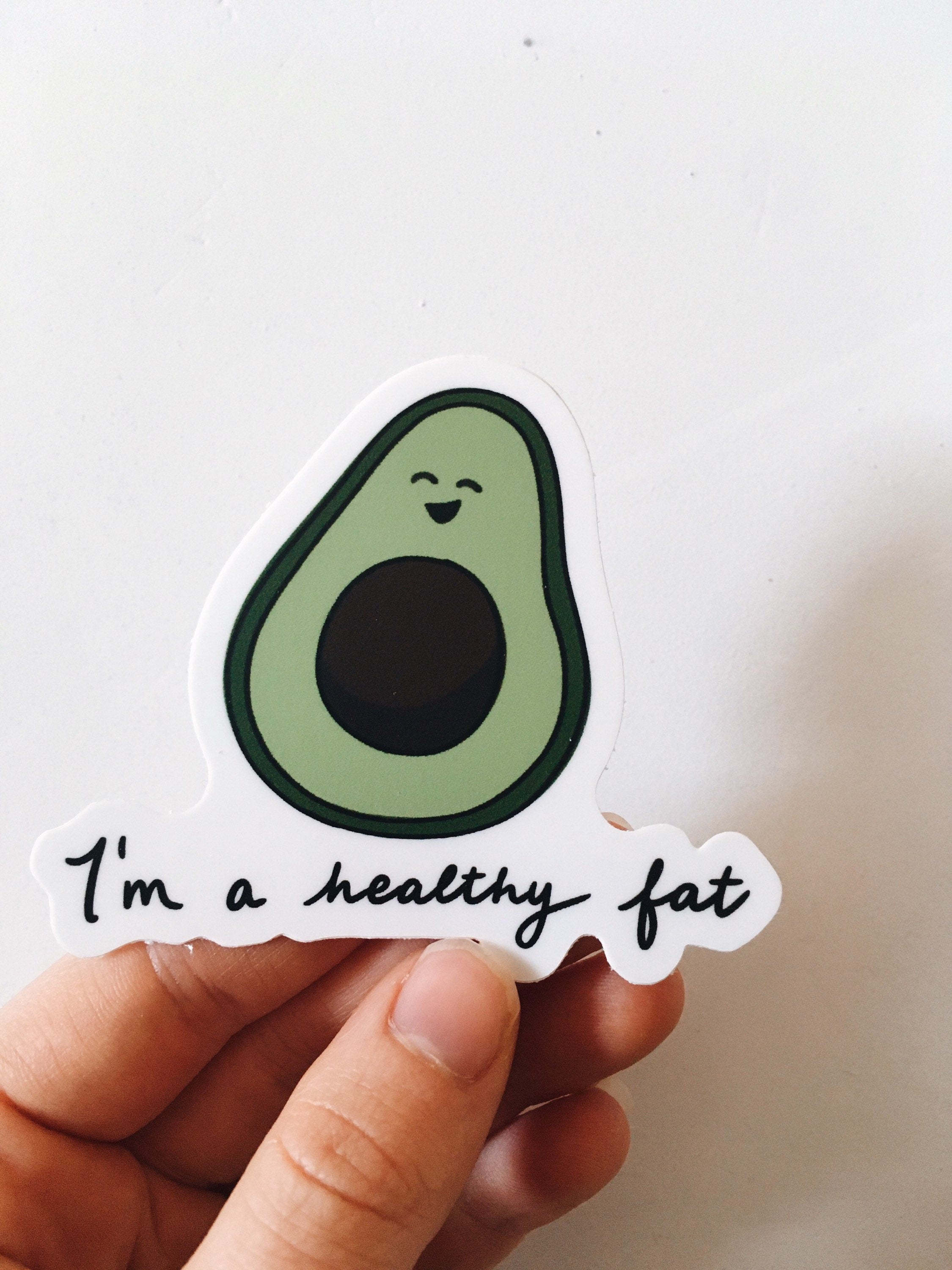 Fat Avocado Weatherproof Sticker | Waterproof | Vinyl Decal | Waterbottle Sticker | Laptop decal | Avocado Lover Gift | Millennial Gift