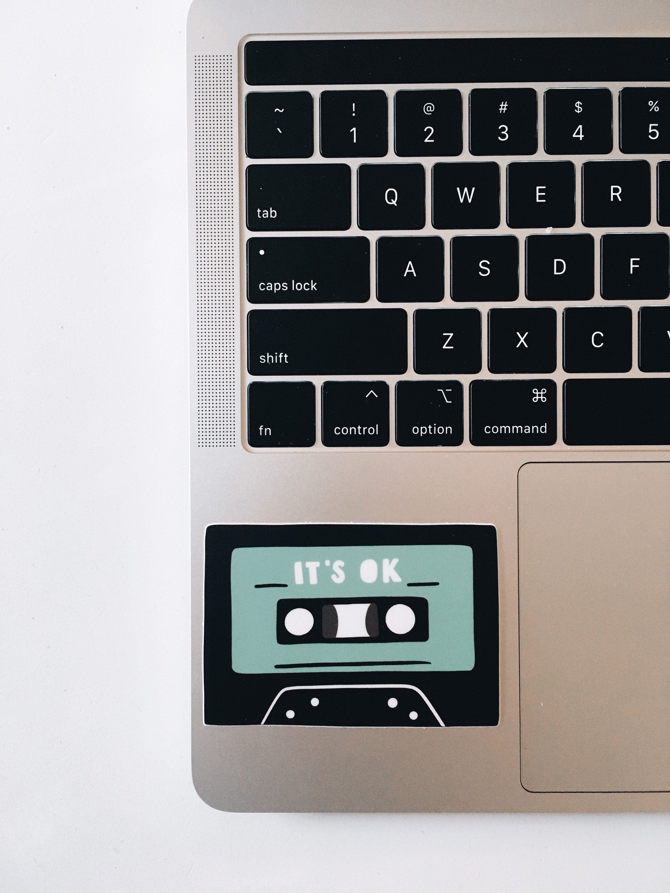 Cassette Tape Weatherproof, Durable Sticker | Bumper Sticker | Vinyl Decal | Waterbottle Sticker | Laptop decal | Music Lover Gift | It's Ok