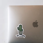 Funny Cactus Weatherproof, Durable Sticker | Vinyl Decal | Waterbottle, Laptop decal | Plant Lover Gift | Cactus Decal | Millennial Gift