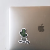 Funny Cactus Weatherproof, Durable Sticker | Vinyl Decal | Waterbottle, Laptop decal | Plant Lover Gift | Cactus Decal | Millennial Gift