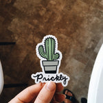 Funny Cactus Weatherproof, Durable Sticker | Vinyl Decal | Waterbottle, Laptop decal | Plant Lover Gift | Cactus Decal | Millennial Gift