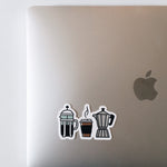 Coffee Weatherproof, Durable Sticker | Vinyl Decal | Waterbottle Sticker | Laptop decal | Coffee Lover Gift | French Press Sticker