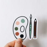 Art Lover Weatherproof, Durable Sticker | Vinyl Decal | Waterbottle Sticker | Laptop decal | Art Lover Gift | Create | Art Supplies