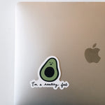 Fat Avocado Weatherproof Sticker | Waterproof | Vinyl Decal | Waterbottle Sticker | Laptop decal | Avocado Lover Gift | Millennial Gift