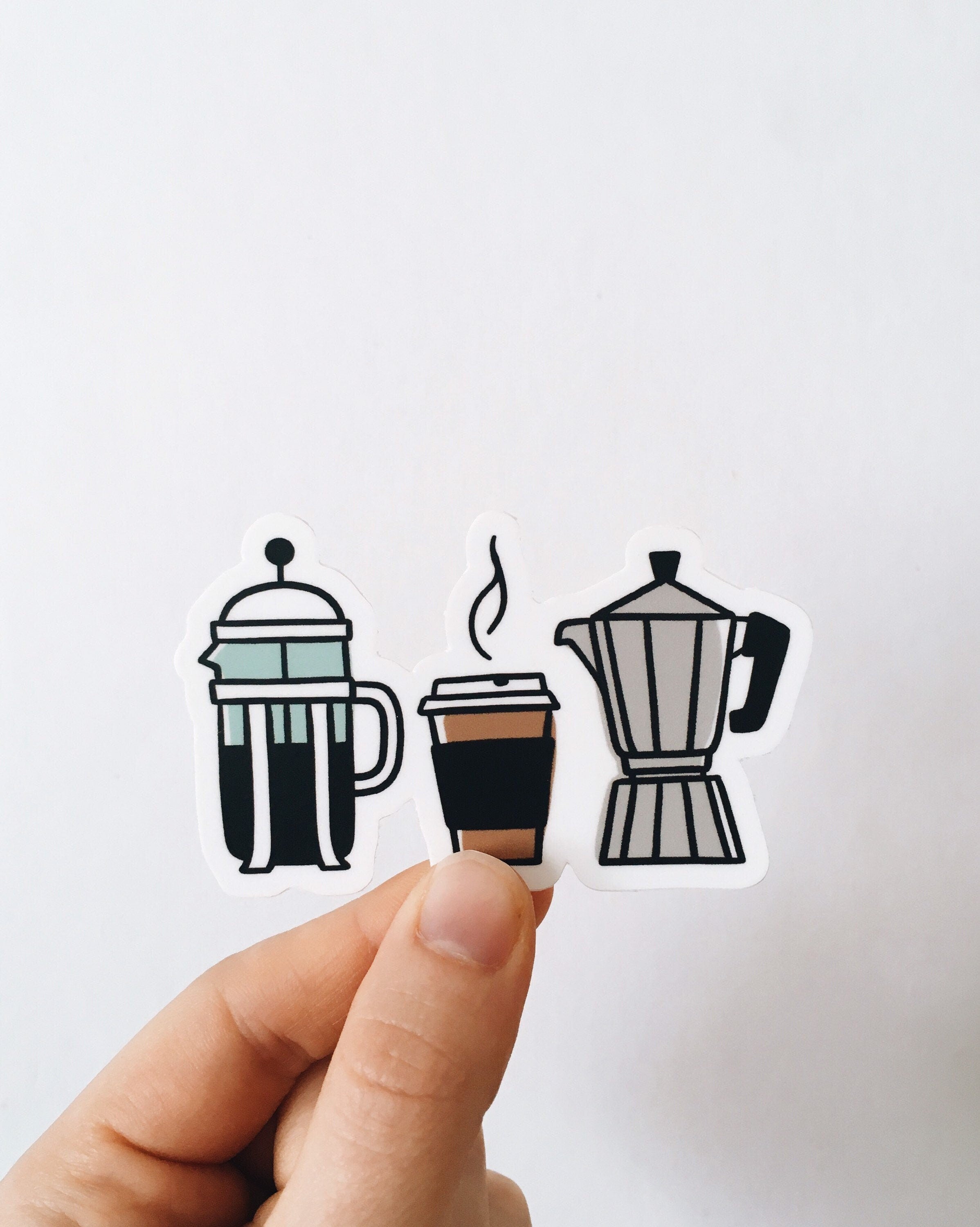 Coffee Weatherproof, Durable Sticker | Vinyl Decal | Waterbottle Sticker | Laptop decal | Coffee Lover Gift | French Press Sticker