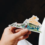 Virginia Weatherproof, Durable Sticker | Virginia Outline | Illustrated State Sticker | Vinyl Decal | Outdoor Sticker | Bumper Sticker | 4"
