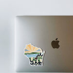 Wisconsin Weatherproof, Durable Sticker | Wisconsin Outline | Illustrated State Sticker | Outdoor Vinyl Decal | Bumper Sticker | 4"
