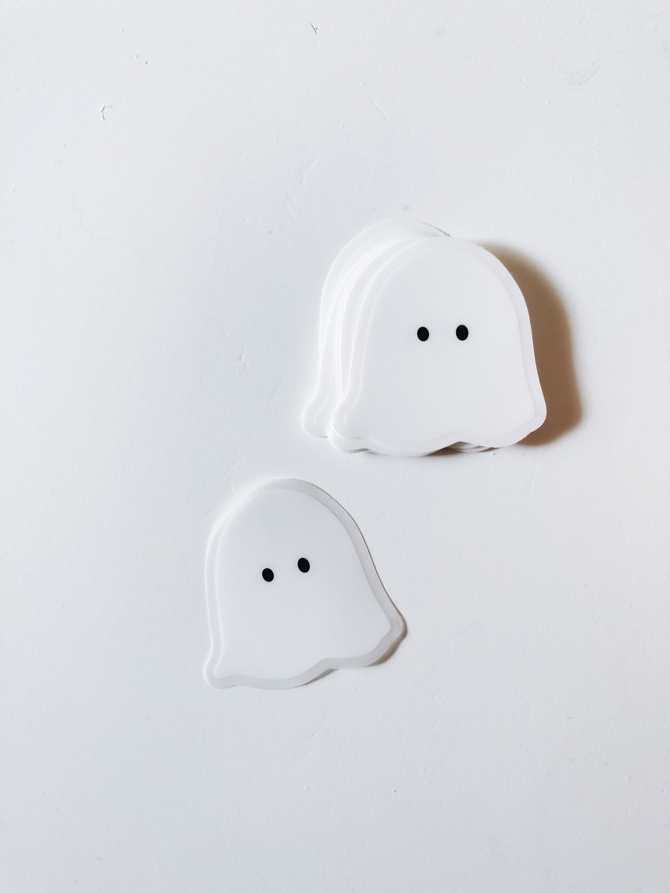Cute Ghost Transparent Sticker | Waterproof Sticker | Vinyl Decal | Waterbottle Sticker | Laptop decal | Halloween | Spooky Season | Haunted