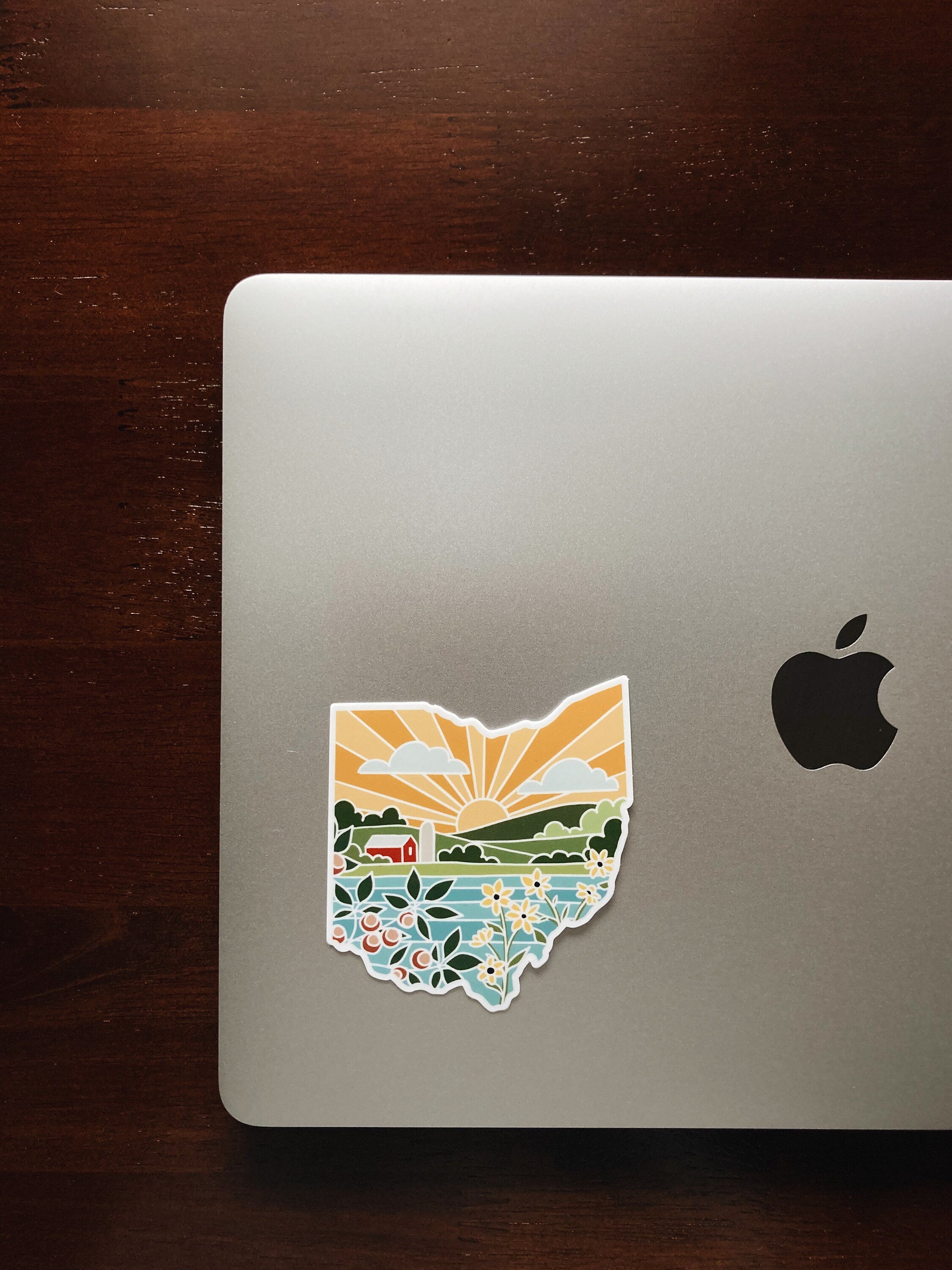 Ohio Durable Sticker | High Quality Bumper Sticker | United States Vinyl Decal | Weatherproof Sticker | Water Bottle Sticker | 4"