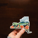 New York Rose Durable Sticker | High Quality Bumper Sticker | United States Vinyl Decal | Weatherproof Sticker | Water Bottle Sticker | 4"