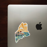 Maine Durable Sticker | High Quality Bumper Sticker | United States Vinyl Decal | Weatherproof Sticker | Water Bottle Sticker | 4"