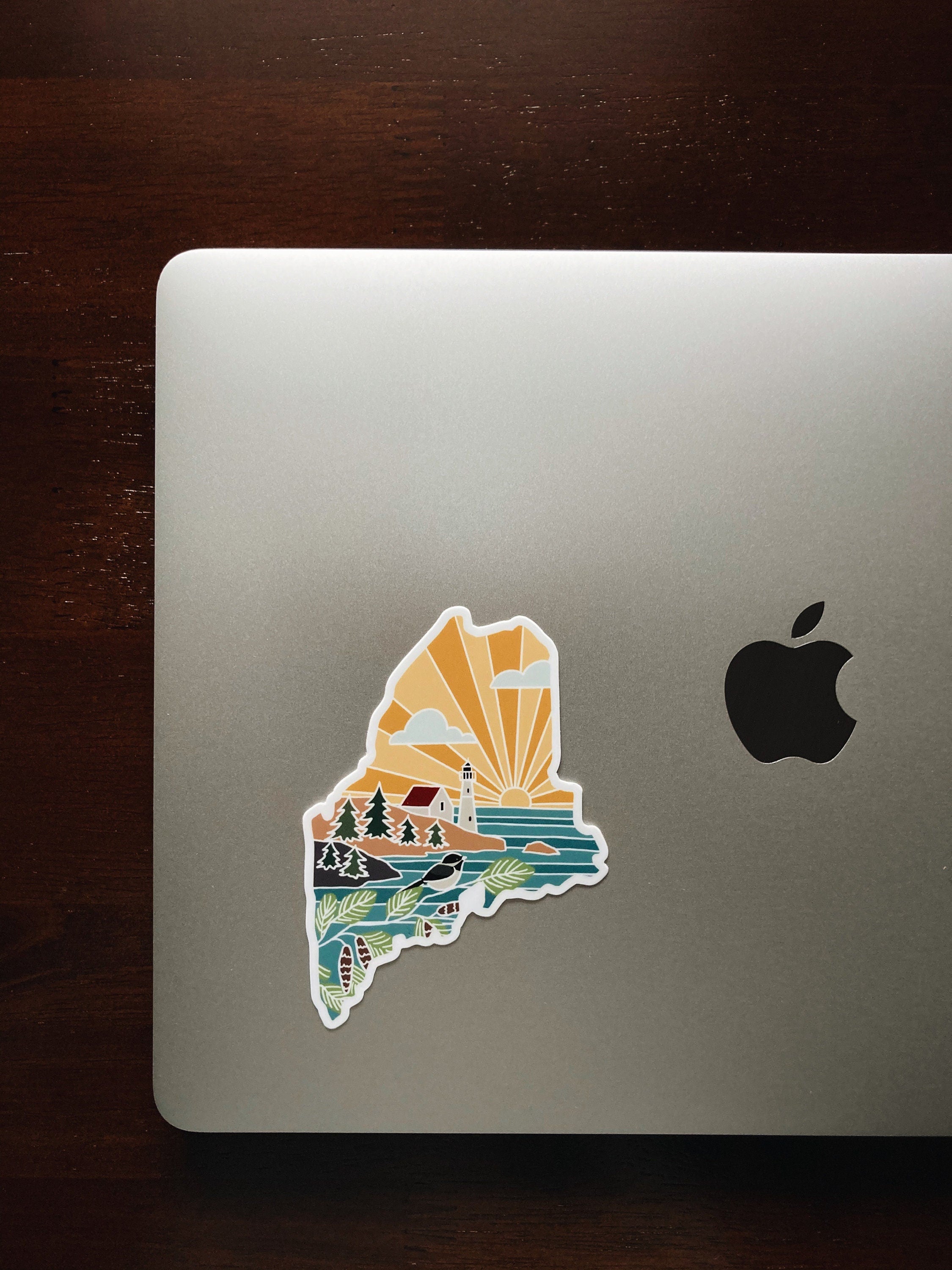 Maine Durable Sticker | High Quality Bumper Sticker | United States Vinyl Decal | Weatherproof Sticker | Water Bottle Sticker | 4"