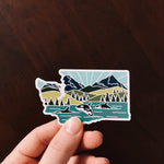 Washington Car Magnet | Weatherproof State Magnet | Outdoorsy Magnet | Washington Gift | Locker Magnet | Fridge Magnet | Decorative Magnet
