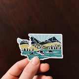 Washington Car Magnet | Weatherproof State Magnet | Outdoorsy Magnet | Washington Gift | Locker Magnet | Fridge Magnet | Decorative Magnet