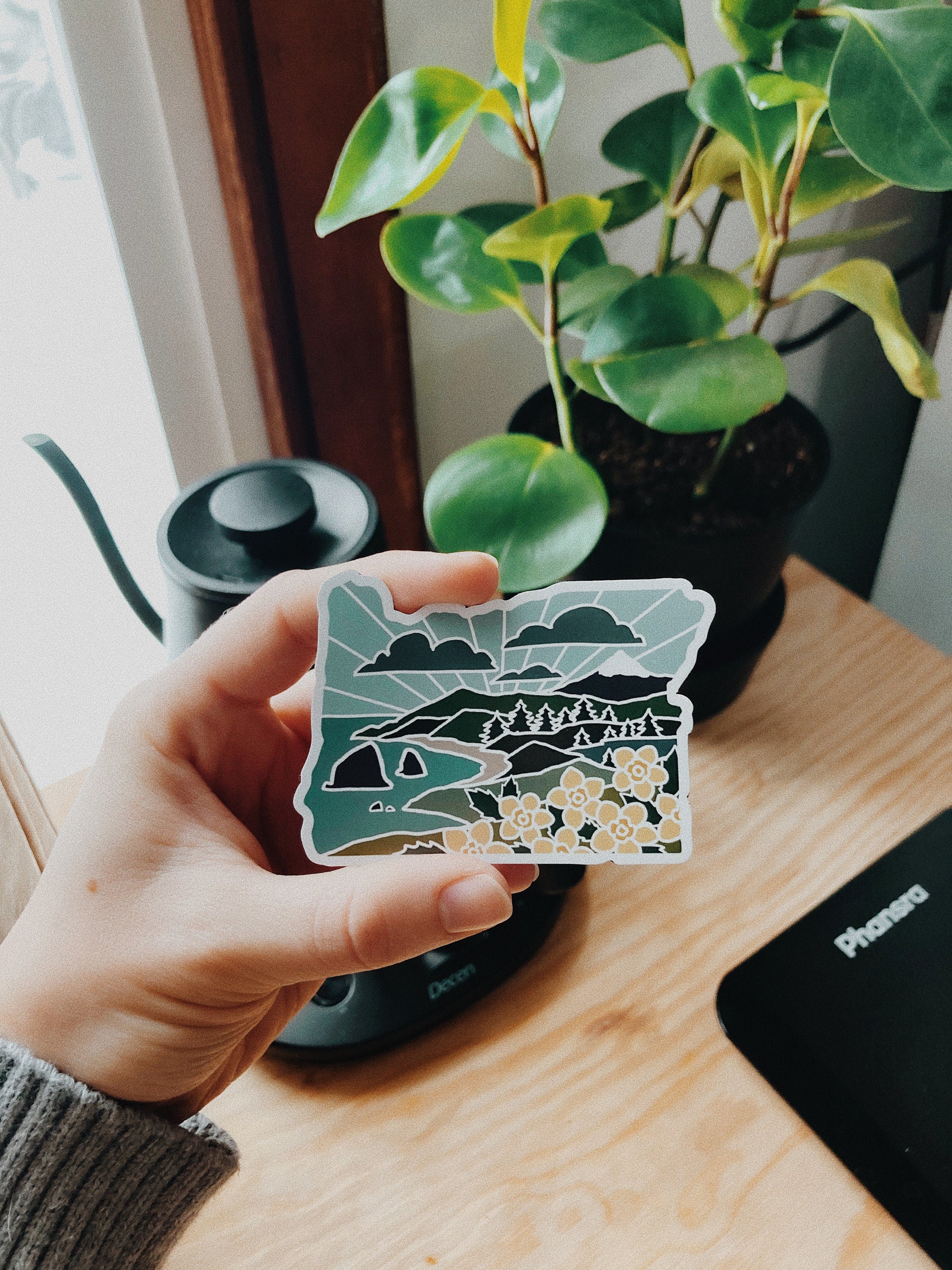 Oregon Car Magnet | Weatherproof State Magnet | Outdoorsy Magnet | Oregon Gift | Locker Magnet | Fridge Magnet | Decorative Magnet