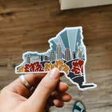 New York Durable Sticker | High Quality Bumper Sticker | United States Vinyl Decal | Weatherproof Sticker | Water Bottle Sticker | 4"