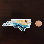 North Carolina Car Magnet | Illustrated Weatherproof State Magnet | Outdoorsy Magnet | North Carolina Gift | Locker Magnet | Fridge Magnet