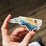 North Carolina Car Magnet | Illustrated Weatherproof State Magnet | Outdoorsy Magnet | North Carolina Gift | Locker Magnet | Fridge Magnet