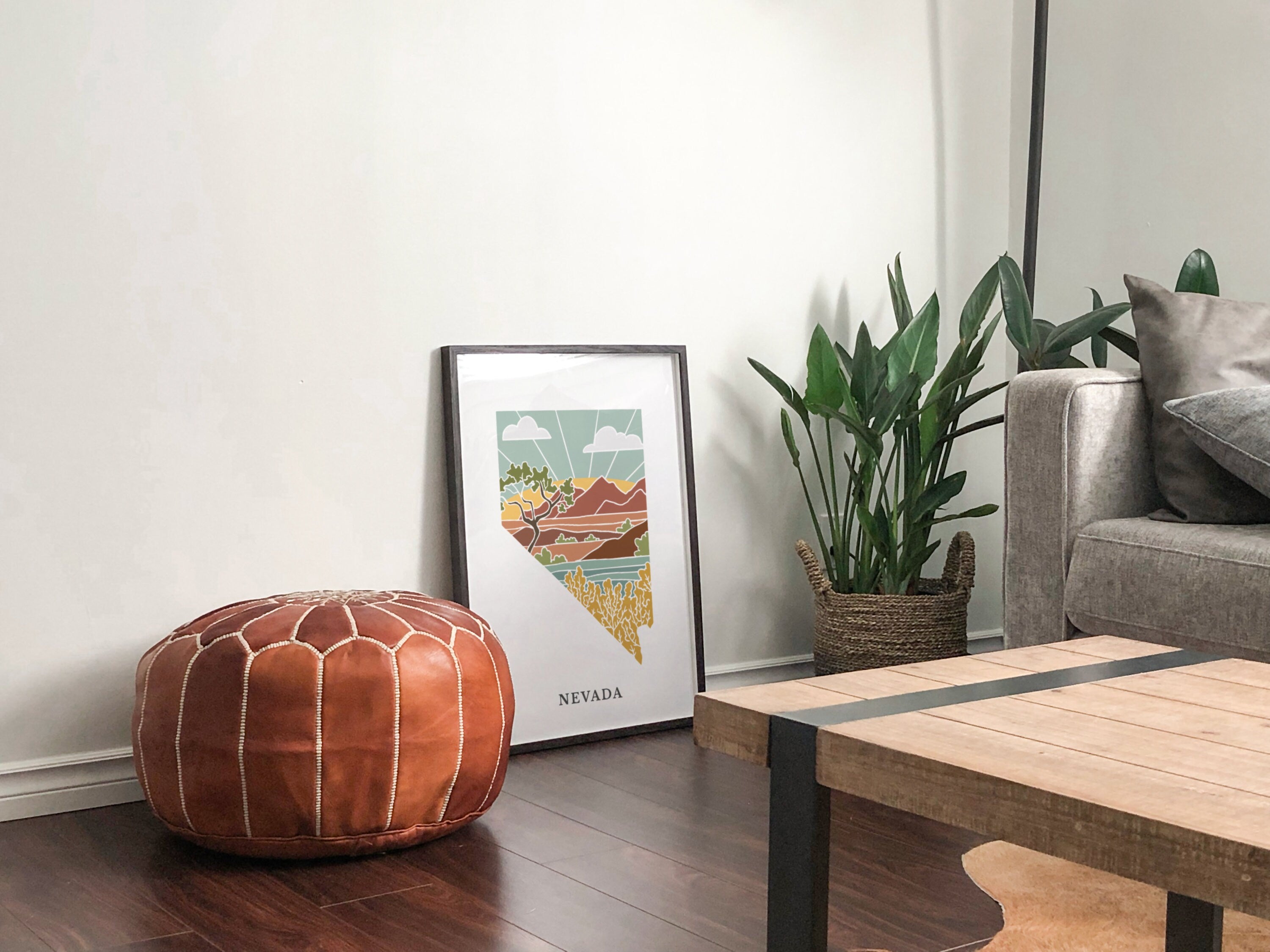 Nevada Physical Art Print | State Wall Art | 5x7, 8x10, 11x14, 16x20" Archival Art Print | Nevada Illustrated Poster