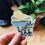 Wisconsin Car Magnet | Weatherproof Magnet | Outdoorsy Magnet | Locker Magnet | Fridge Magnet | Decorative Magnet