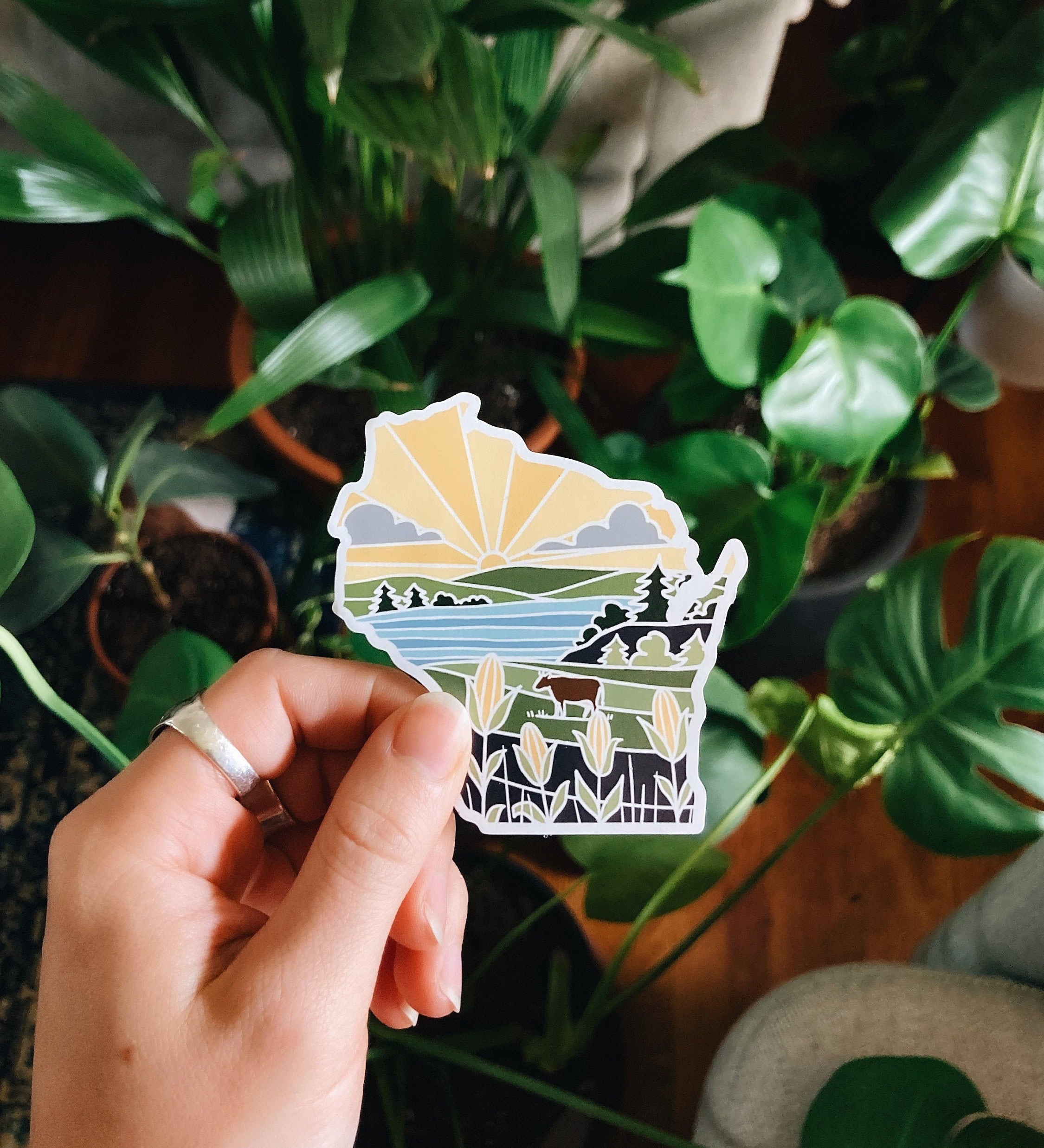Wisconsin Car Magnet | Weatherproof Magnet | Outdoorsy Magnet | Locker Magnet | Fridge Magnet | Decorative Magnet