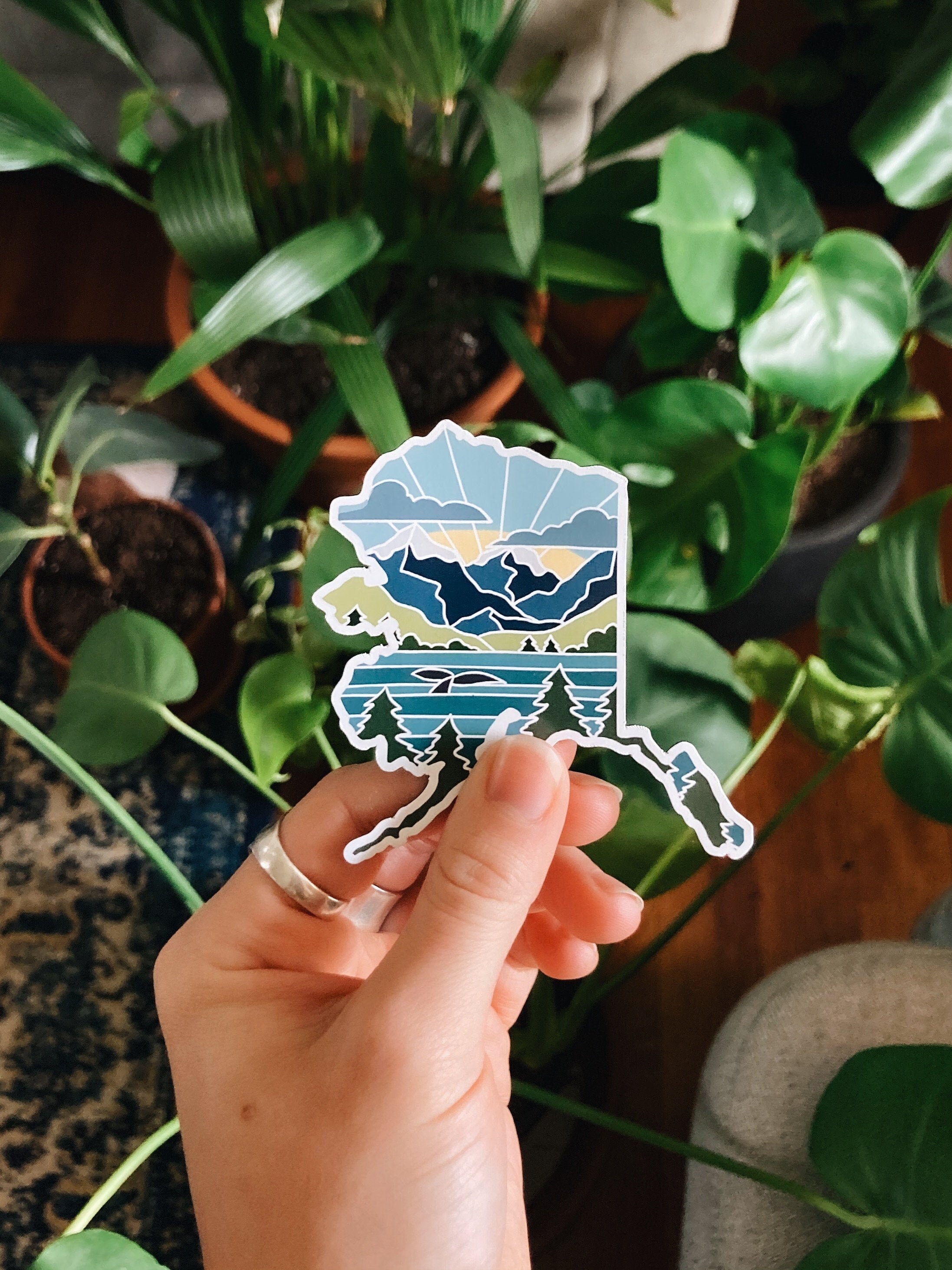 Alaska Car Magnet | Car Magnet | Outdoorsy Magnet | Locker Magnet | Fridge Magnet | Lightweight Magnet