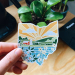 Ohio Car Magnet | Weatherproof State Magnet | Outdoorsy Magnet | Locker Magnet | Fridge Magnet | Lightweight Magnet | 2.77" x 3"